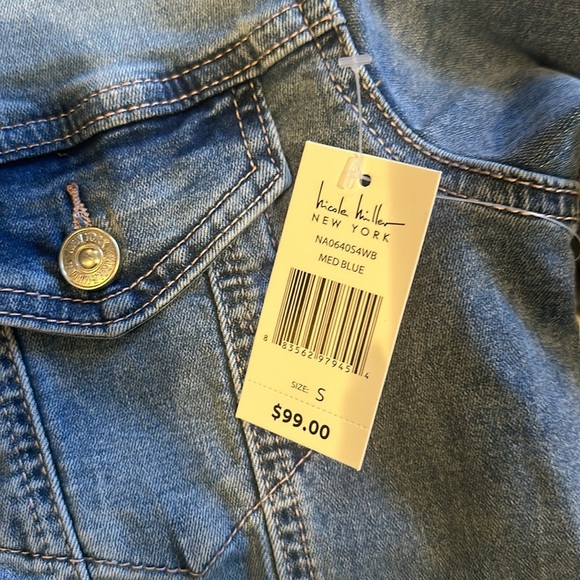 Nicole Miller denim jacket size small NWT - Picture 7 of 8